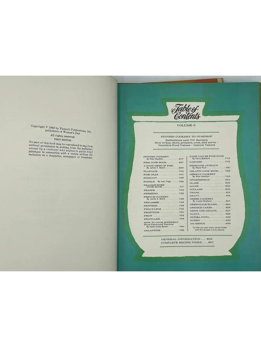 Vintage 1960s Women's Day Cookbook Set: Volumes 4 & 5